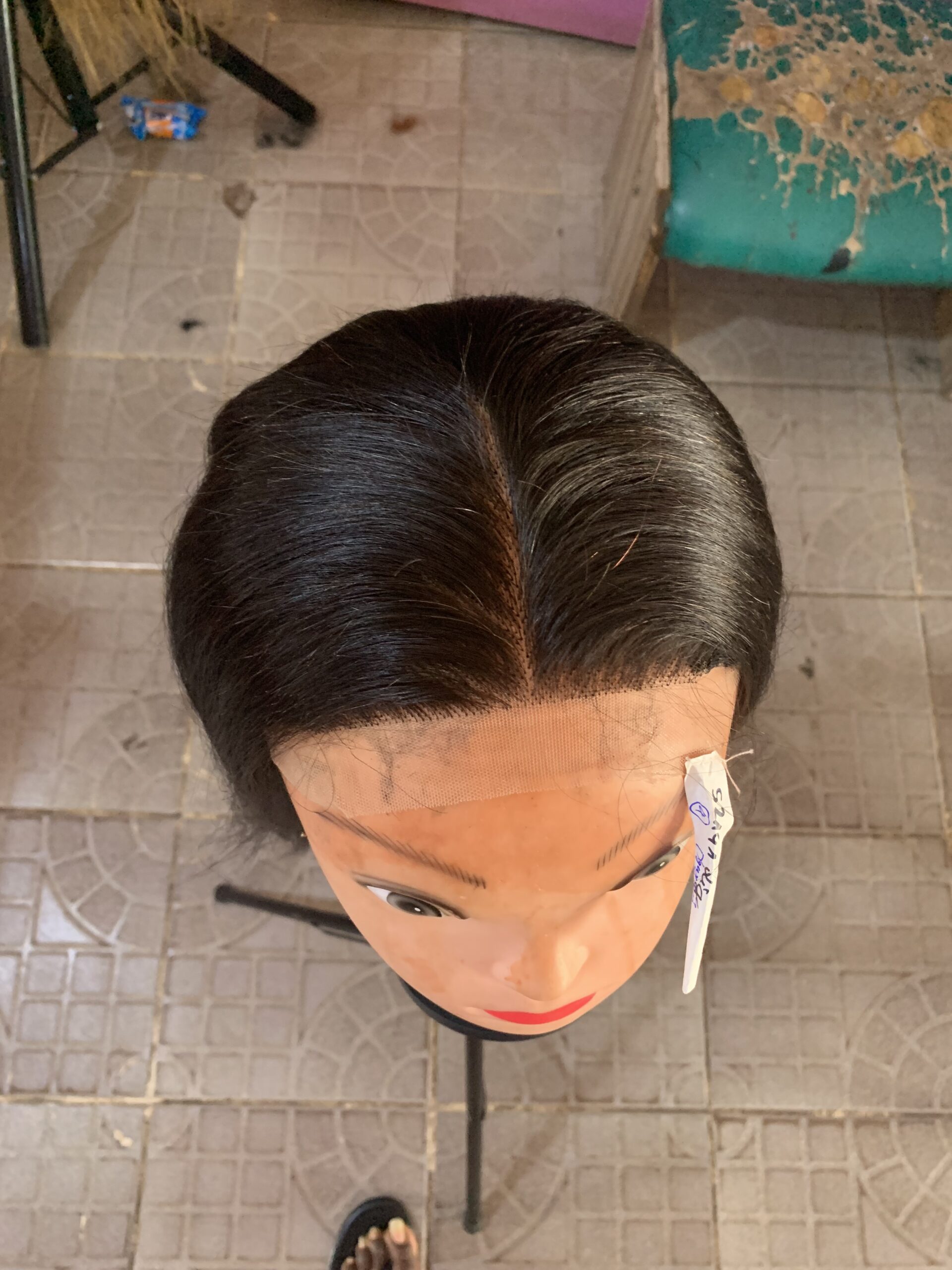 12'' Double Drawn 4*4 Black Human Hair ,Wig. 5 - Pikwitjoy Fashion 12'' Double Drawn 4*4 Black Human Hair ,Wig. - Image 5