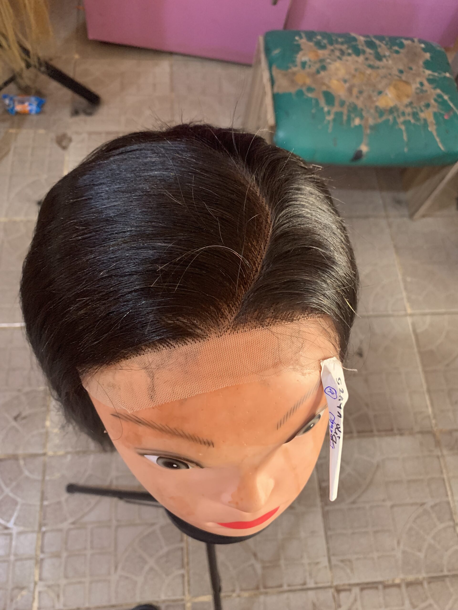 12'' Double Drawn 4*4 Black Human Hair ,Wig. 6 - Pikwitjoy Fashion 12'' Double Drawn 4*4 Black Human Hair ,Wig. - Image 6