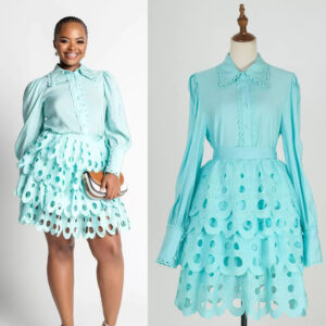 Quality Luxury 2Piece Skirt & Blouse. (Copy)
