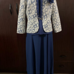 Home 14 - Pikwitjoy Fashion 2 Piece Mummy G.O Luxury Office Gown Dress With Jacket.